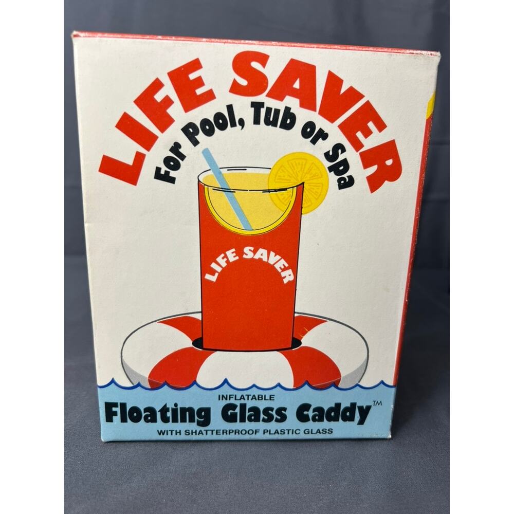 Vintage Life Saver Floating Glass Caddy In Box Unique Novelty Gift